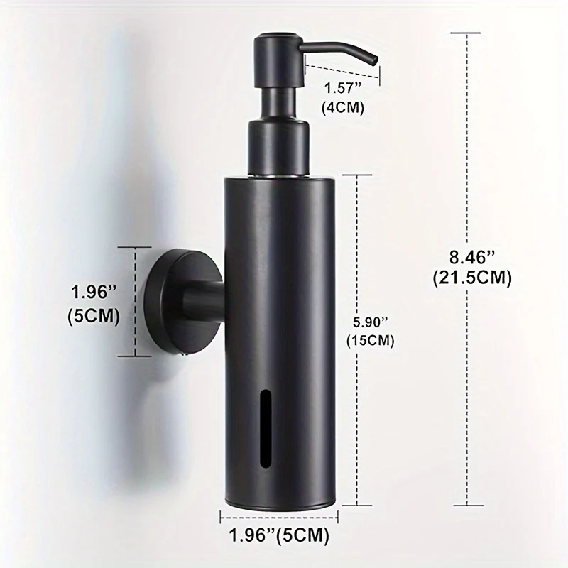 Distributeur de savon mural noir rond