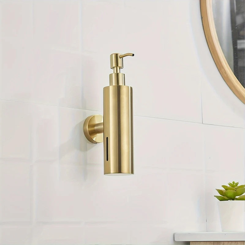 Distributeur de savon mural doré