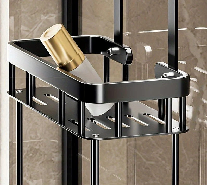 Etagère de douche noir sans perçage
