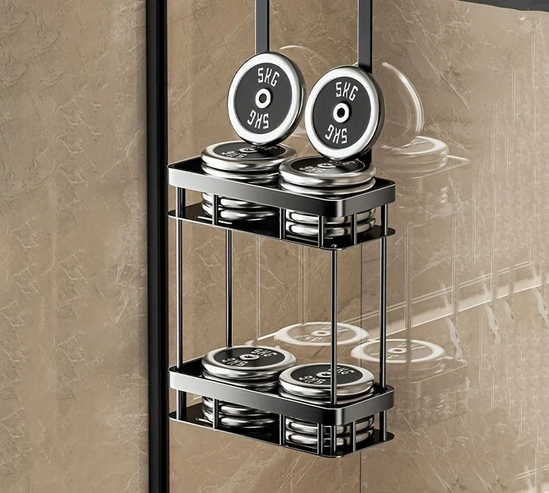 Etagère de douche noir sans perçage
