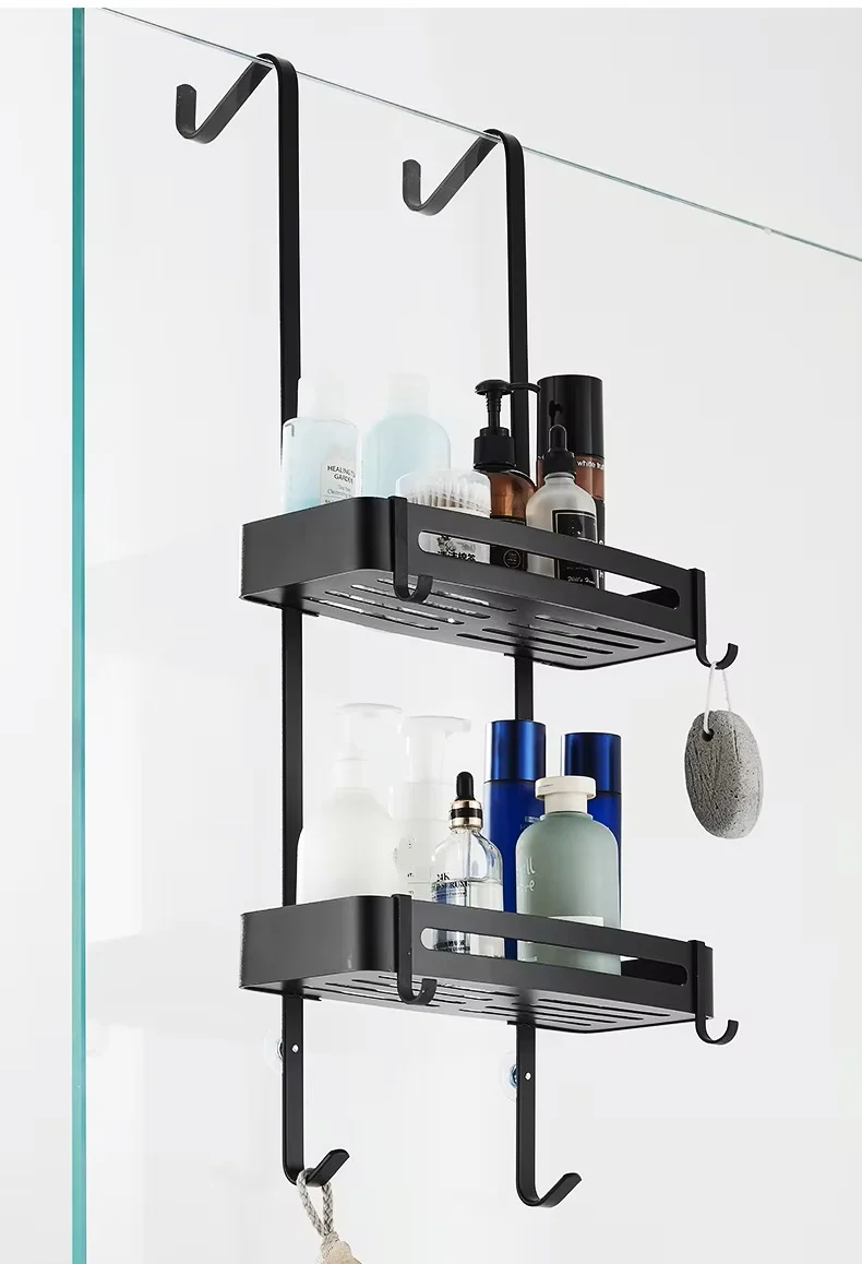 Etagère pour paroi de douche à deux niveaux