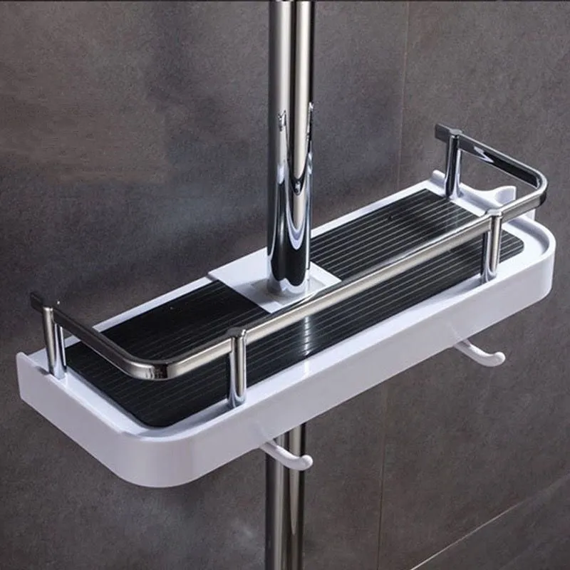 Porte savon pour barre de douche noir et blanc