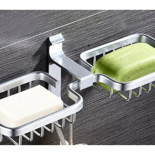 Porte savon douche double compartiment