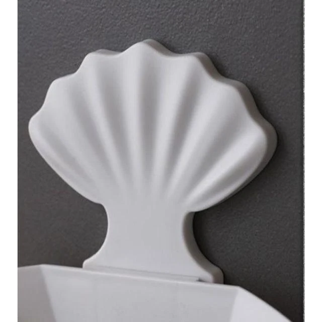 Porte savon douche mural coquillage double support