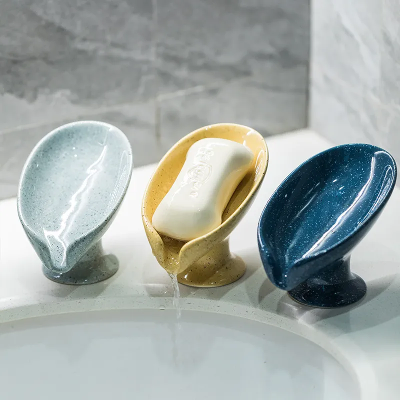 Porte savon design sur pied avec système d'écoulement