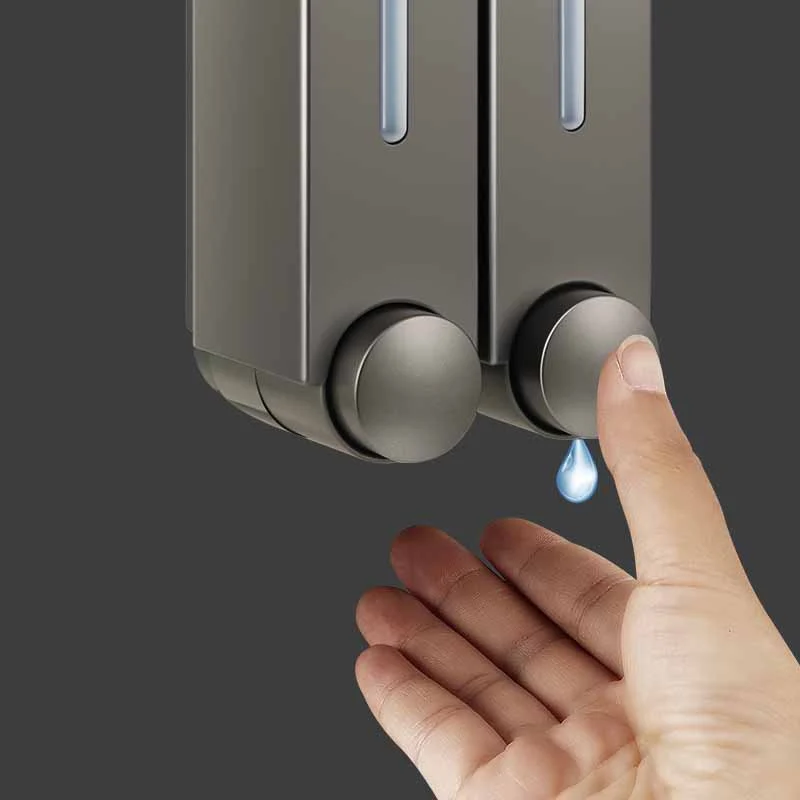 Distributeur de savon mural liquide double grand format