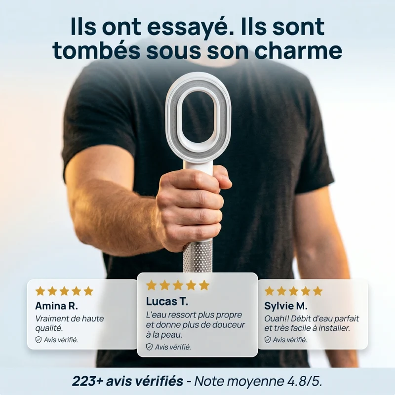 Pommeau de douche anti calcaire haut de gamme