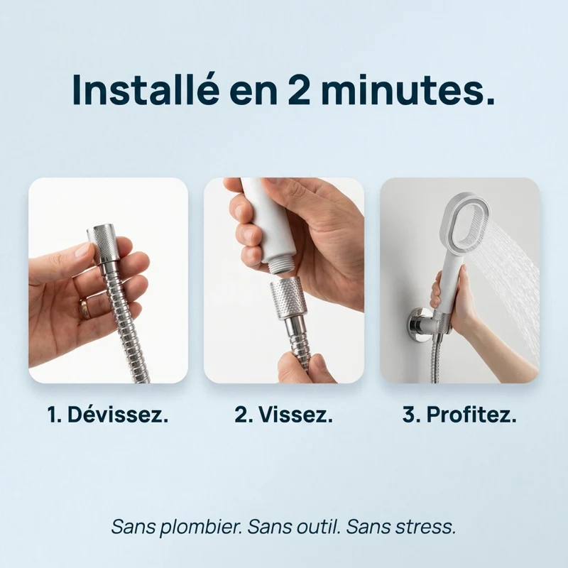 Pommeau de douche anti calcaire haut de gamme