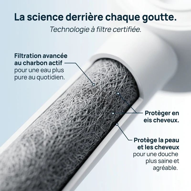Pommeau de douche anti calcaire haut de gamme