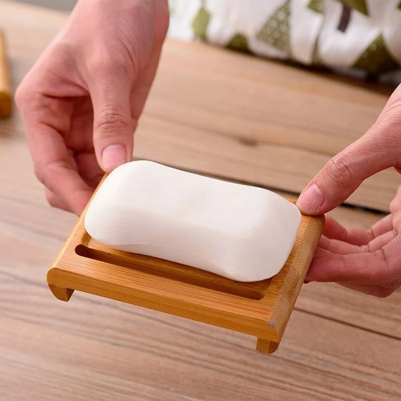 Porte savon bambou bords rehaussés
