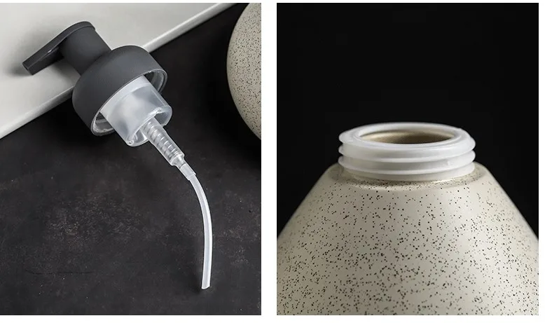 Distributeur de savon céramique effet sablé