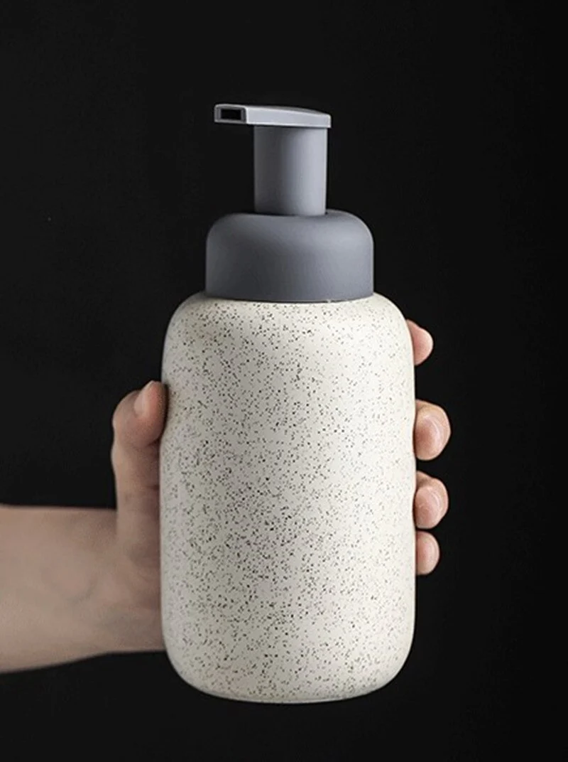 Distributeur de savon céramique effet sablé