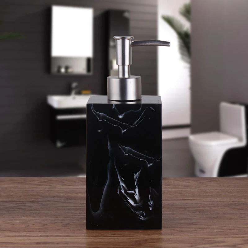 Distributeur de savon rectangle imitation marbre
