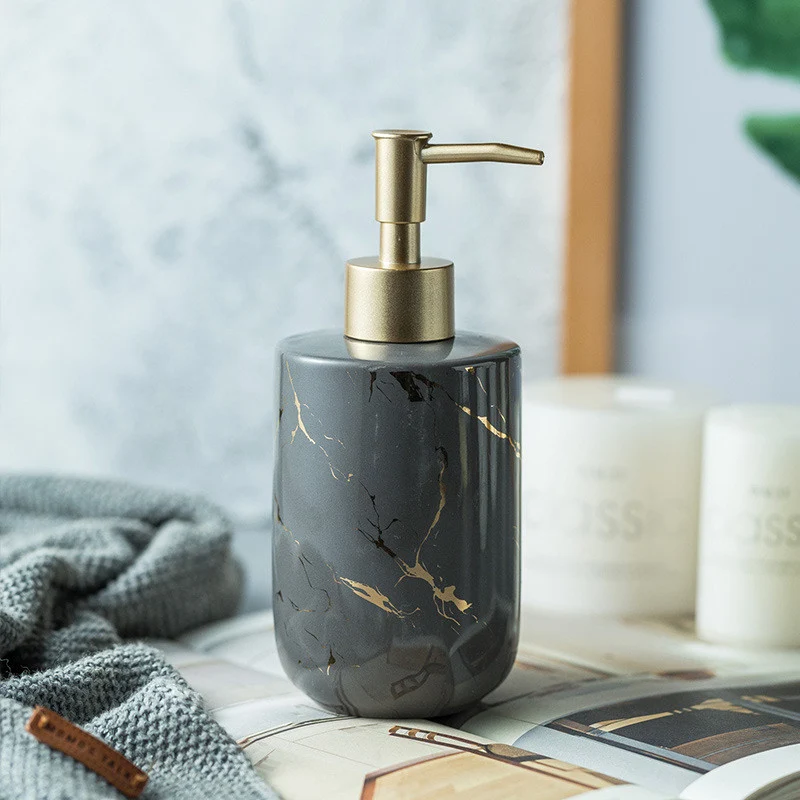 Distributeur de savon design imitation marbre