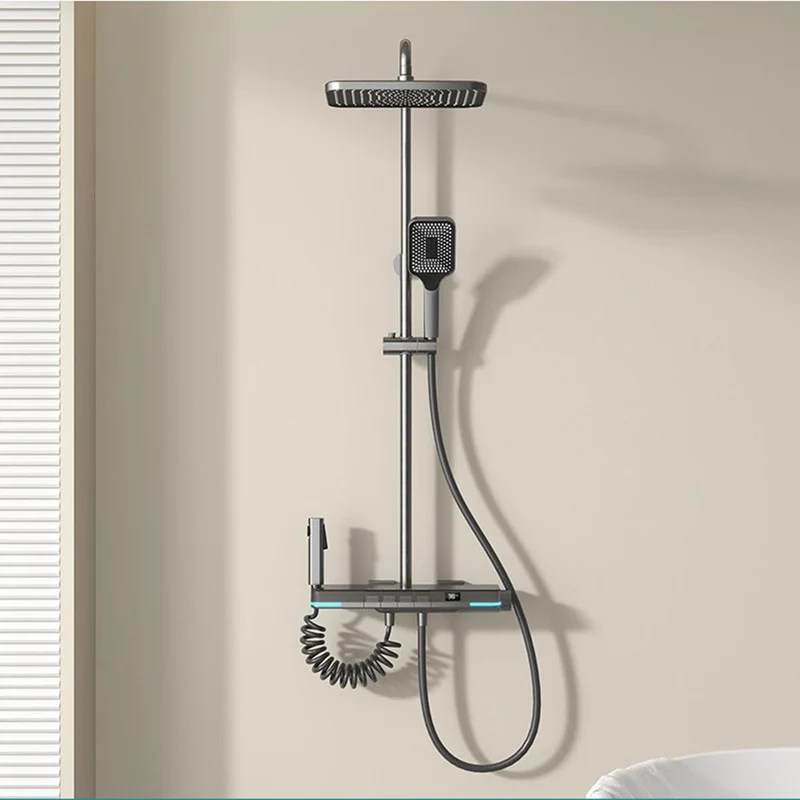 SmartTemp Doucheset - Thermostatische Regendouche met Digitale Display | Ymonde