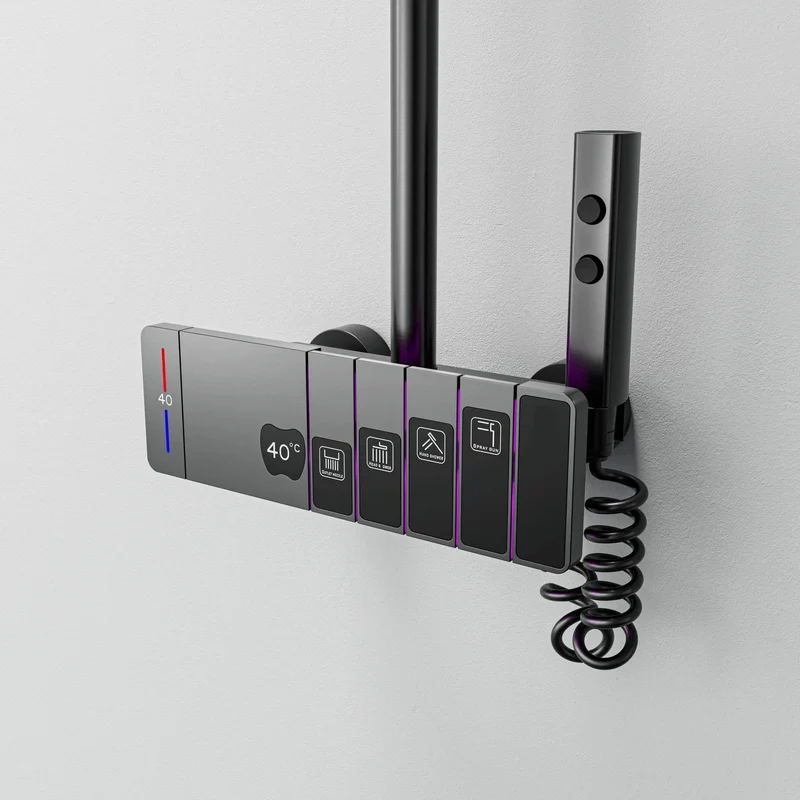 OnyxRain System - Digitale Thermostatische Regenouche met LED Display | Ymonde