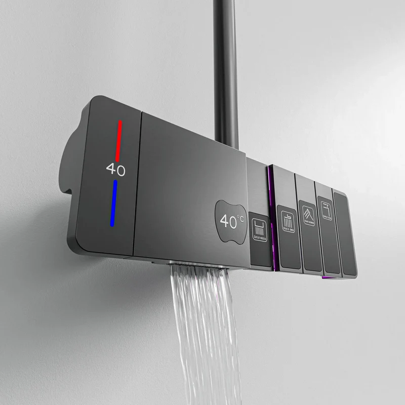 OnyxRain System - Digitale Thermostatische Regenouche met LED Display | Ymonde