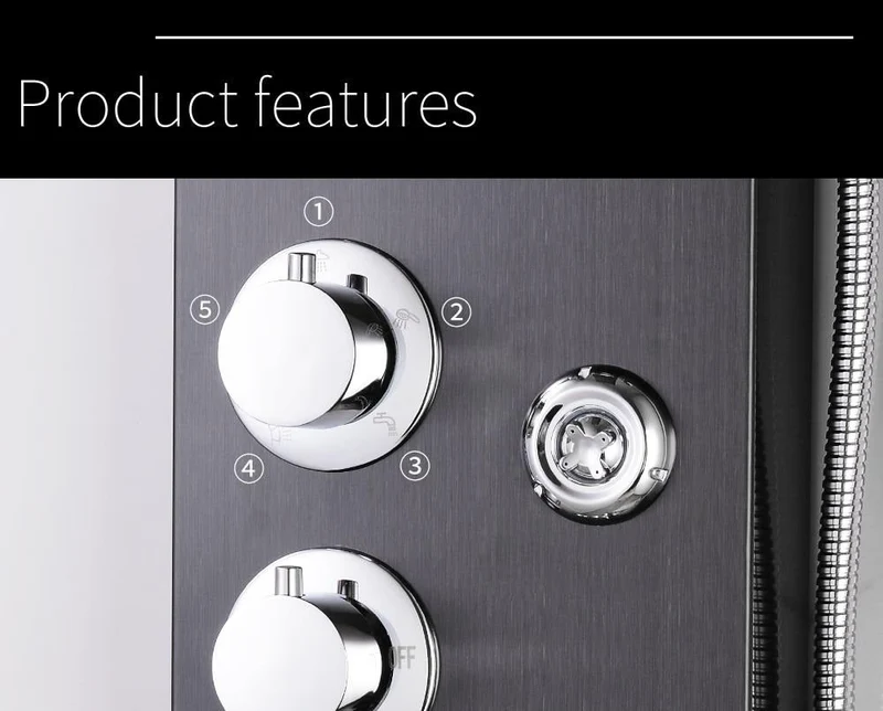 RainWall Doucheset - RVS Wanddouchepaneel Thermostatische Regendouche | Ymonde