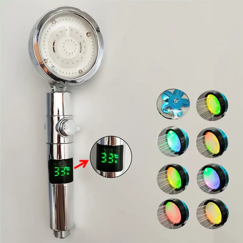 SaraGlow Douchekop – LED Temperatuur & Turbo Regendouche | Ymonde