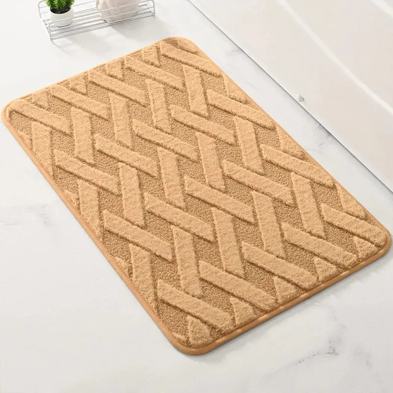GeoLuxe Badmat – Geometrisch Design & Antislip Comfort | Ymonde