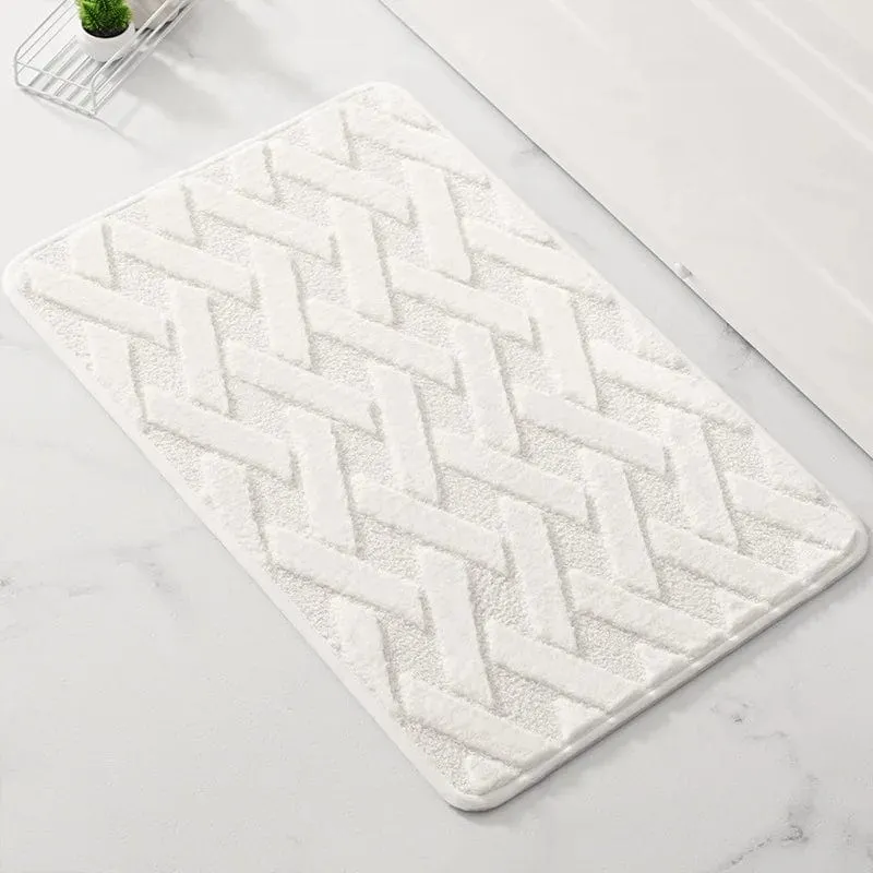 GeoLuxe Badmat – Geometrisch Design & Antislip Comfort | Ymonde