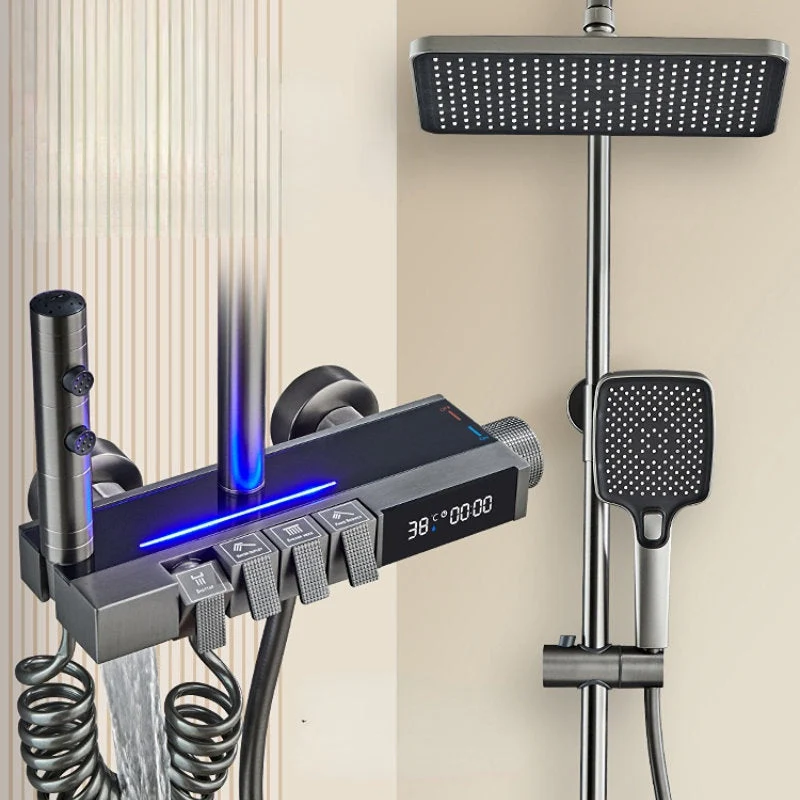 ZenithFlow Digitale Wellnessdouche - Thermostatische Opbouw Doucheset | Ymonde