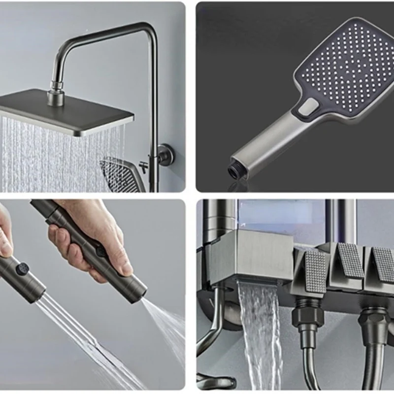 ZenithFlow Digitale Wellnessdouche - Thermostatische Opbouw Doucheset | Ymonde