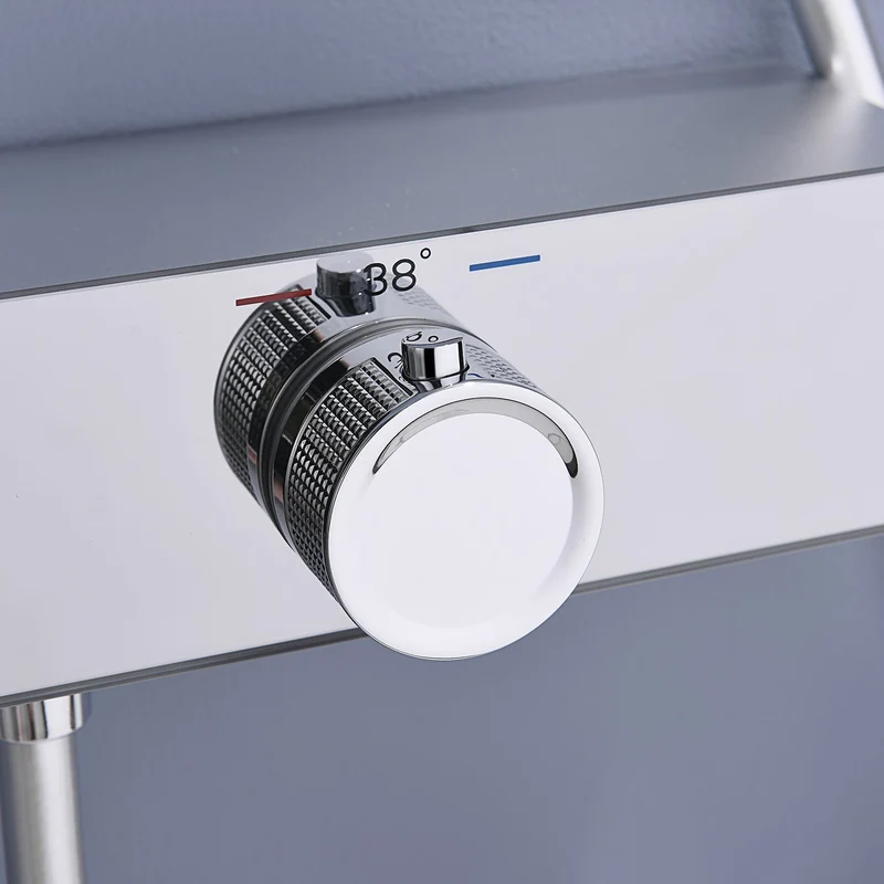 ChromeFlow Opbouw Regendouche - Thermostatische Doucheset Chroom | Ymonde