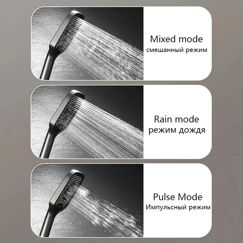 AquaLuxe 3-in-1 Doucheset - Inbouw Regendouche Metaalgrijs | Ymonde