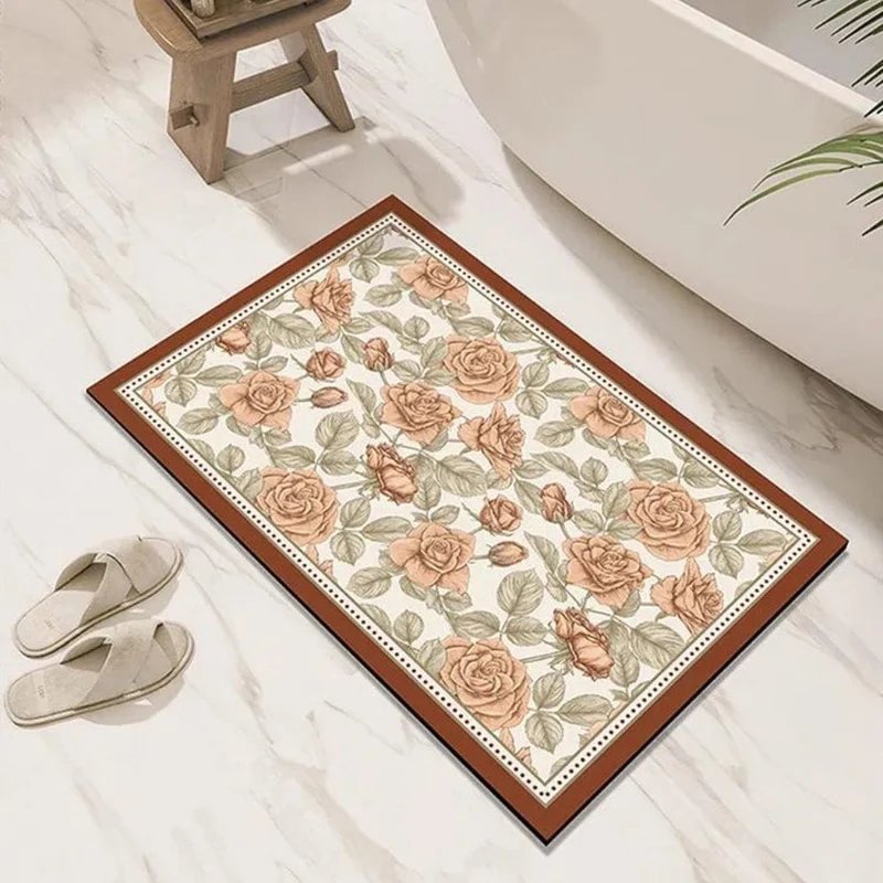 FloraDry Diatomiet Bloemen Badmat – Ultra Absorberend & Sneldrogend | Ymonde