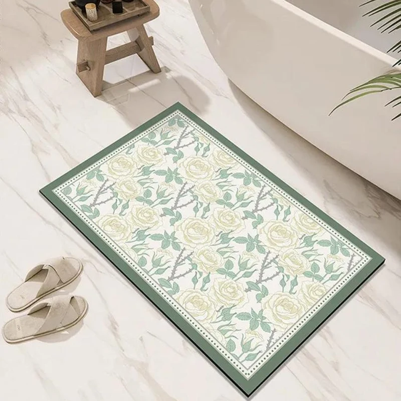 FloraDry Diatomiet Bloemen Badmat – Ultra Absorberend & Sneldrogend | Ymonde