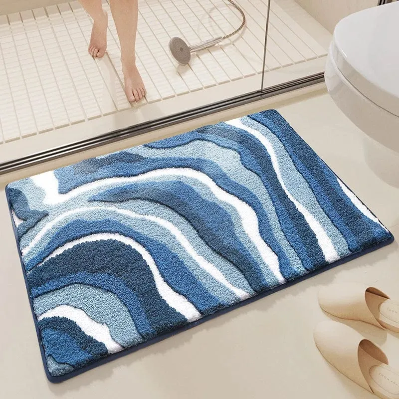 WaveFlow Badmat – Zacht Comfort & Antislip Design | Ymonde
