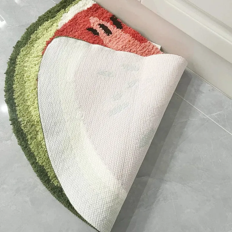 Speelse Fruit Badmat Halve Maan Vorm – Zacht & Antislip | Ymonde