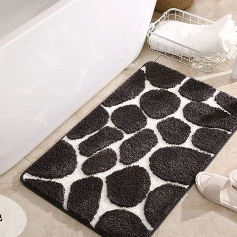 Zen Stapsteen Badmat – Natuursteen Look & Zacht Comfort | Ymonde