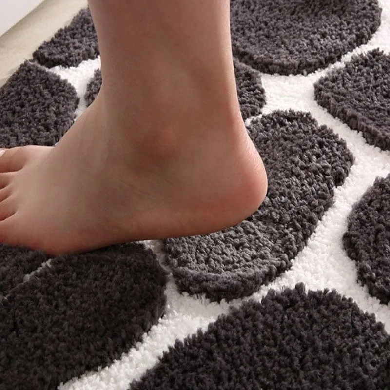 Zen Stapsteen Badmat – Natuursteen Look & Zacht Comfort | Ymonde