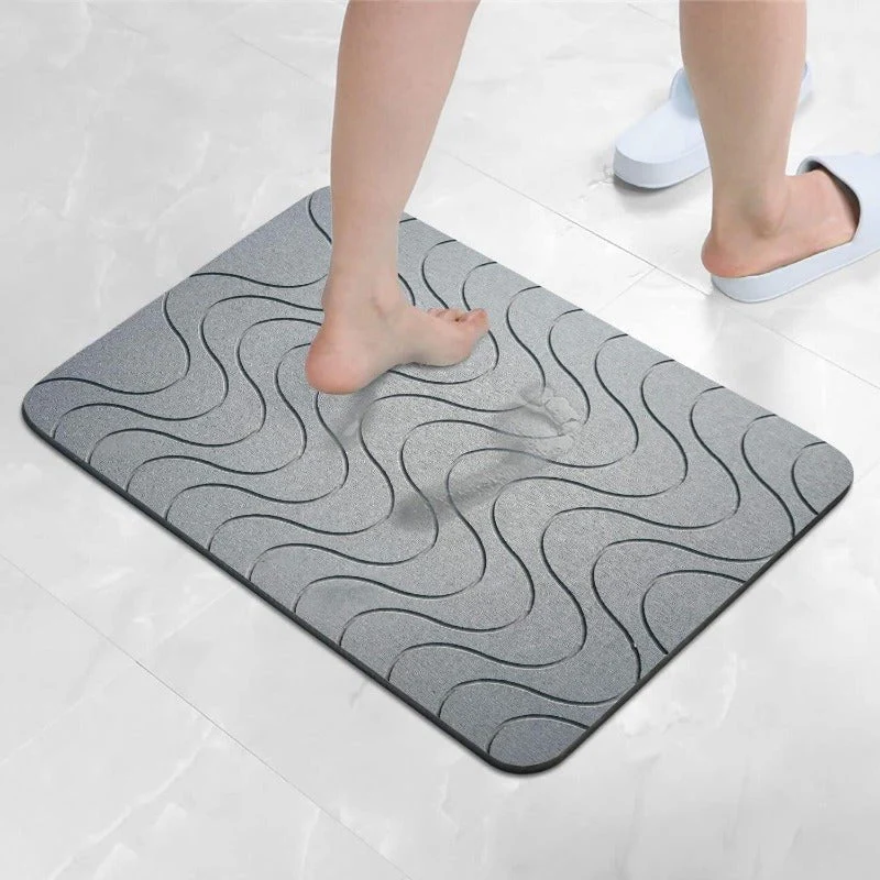 WaveSoft Badmat - Golven Patroon Antislip 50x80 CM | Ymonde