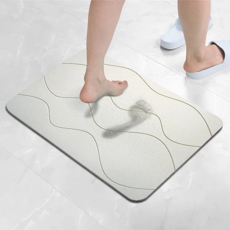 WaveSoft Badmat - Golven Patroon Antislip 50x80 CM | Ymonde