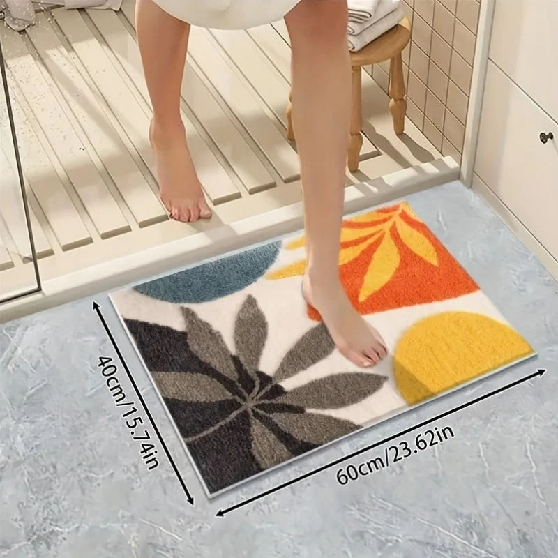 GeoSoft Badmat - Abstract Patroon Antislip | Ymonde