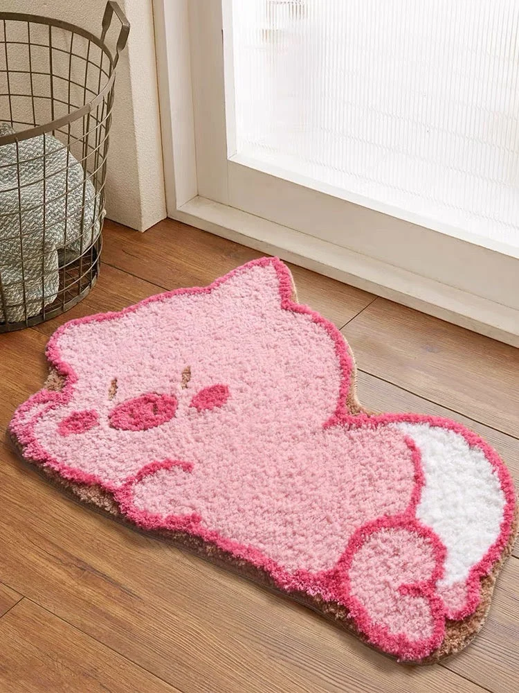 PiggySoft Badmat - Kawaii Varkentje Antislip Zacht | Ymonde