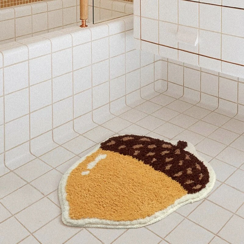ChestnutSoft Badmat - Kastanje Vorm Antislip Zacht | Ymonde