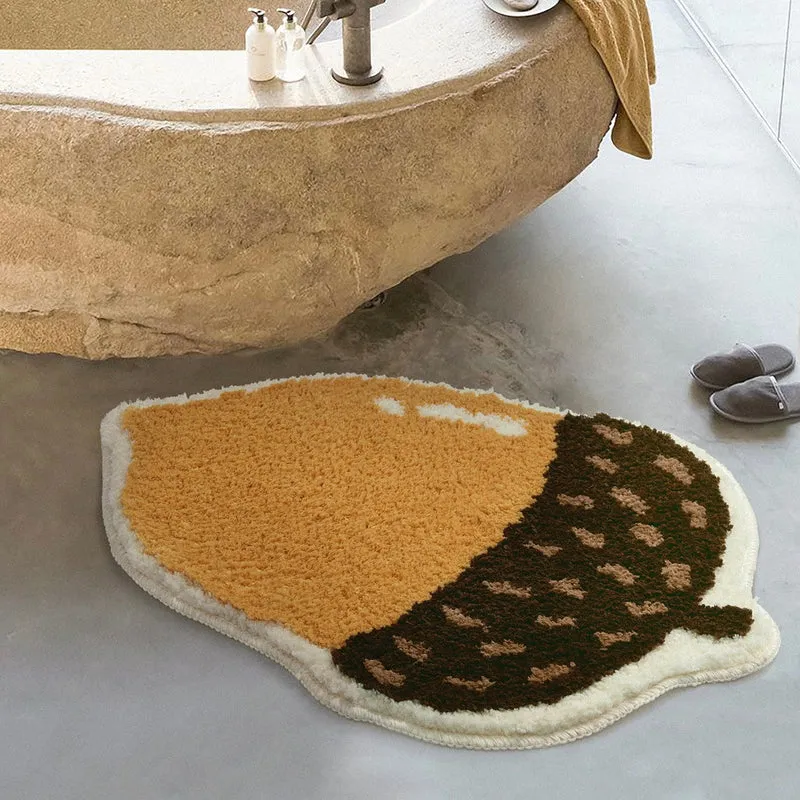 ChestnutSoft Badmat - Kastanje Vorm Antislip Zacht | Ymonde