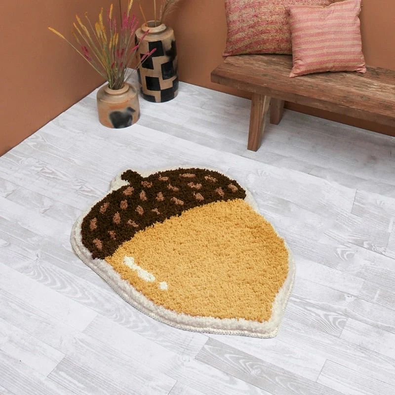 ChestnutSoft Badmat - Kastanje Vorm Antislip Zacht | Ymonde