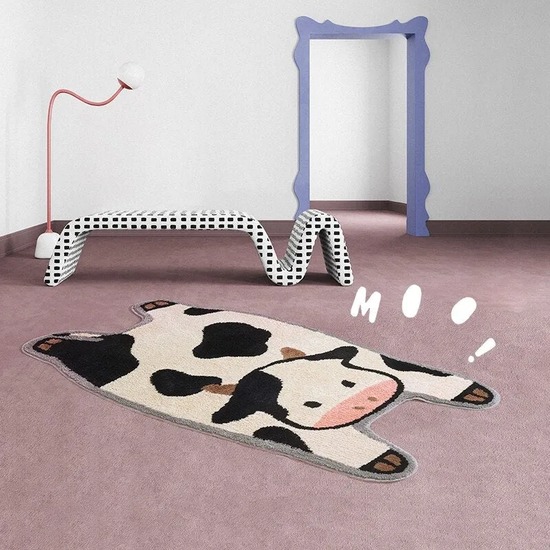 CowLuxe Badmat - Lange Koe Vorm Antislip 50x120 CM | Ymonde