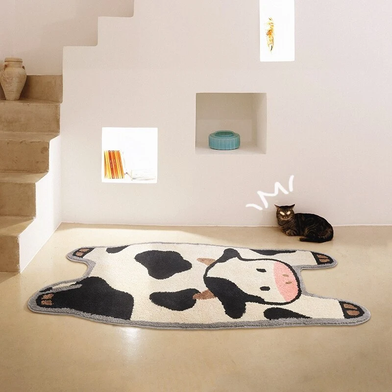 CowLuxe Badmat - Lange Koe Vorm Antislip 50x120 CM | Ymonde