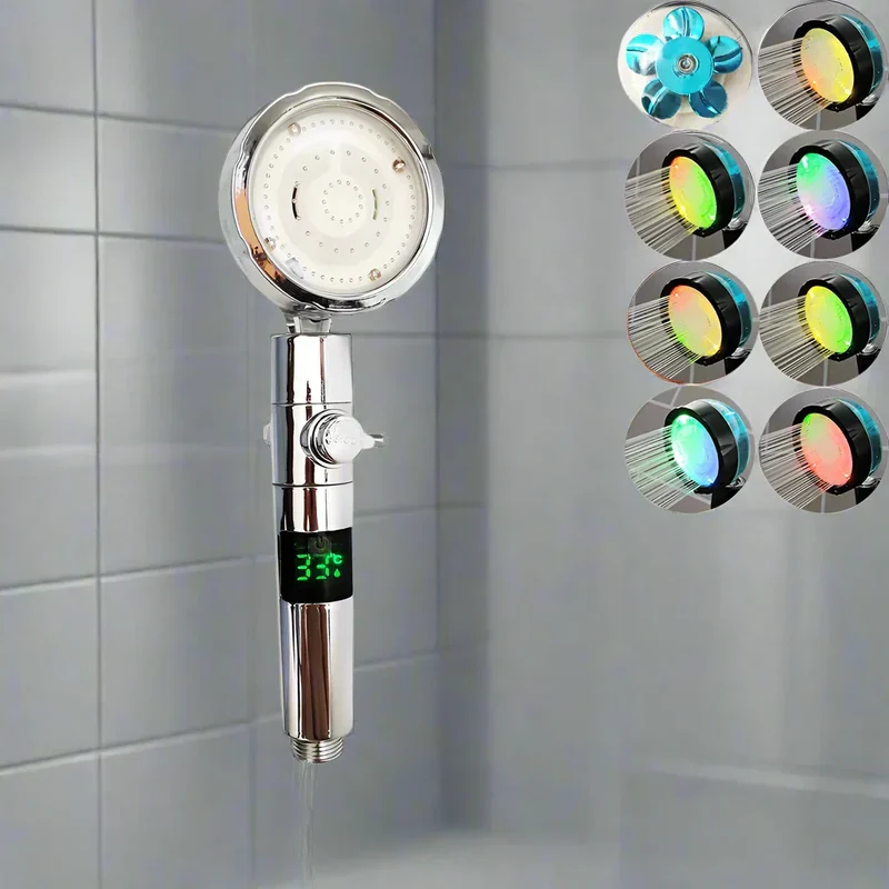HydroTemp Douchekop - Digitaal Display 5 Standen Hoge Druk | Ymonde