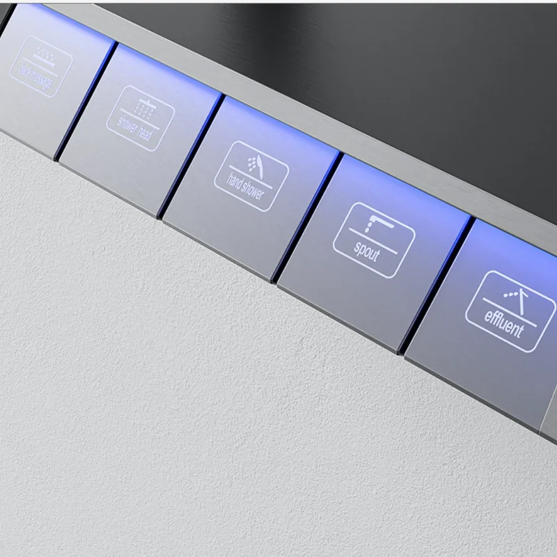 AquaSense Doucheset - Grijze Smart Regendouche Digitaal Display | Ymonde