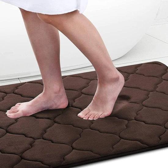 Chestnut Comfort Badmat - Traagschuim Microvezel 40x60 | Ymonde