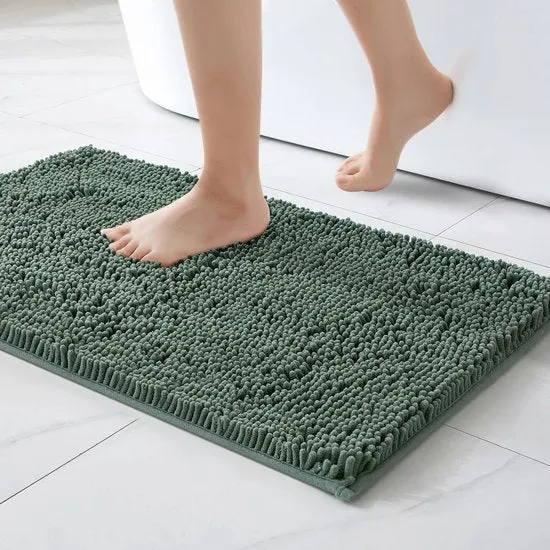 Forest Luxe Badmat - Antislip Microvezel 50x80 Mosgroen | Ymonde