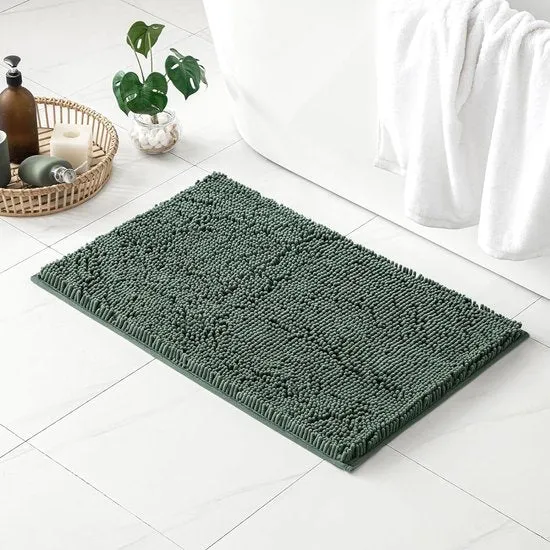 Forest Luxe Badmat - Antislip Microvezel 50x80 Mosgroen | Ymonde