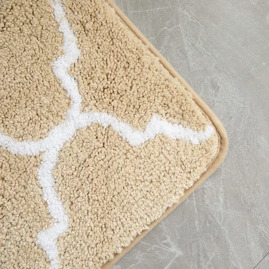 Sahara Luxe Badmat - Antislip Microvezel 50x80 Beige | Ymonde